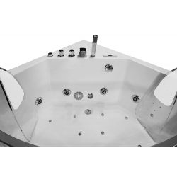 Wanna łazienkowa SPA z hydromasażem MO-0053 BIANCO 2-osobowa 140x140x60cm