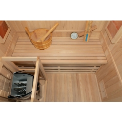 Sauna sucha z piecem MO-EA2 2-osobowa 121x106x192cm 2,3kW