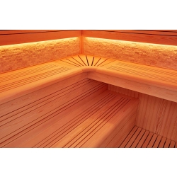 Sauna sucha z piecem MUE-1403 4-osobowa 200x200x210cm 6kW