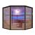 Sauna sucha z piecem MUE-1403 4-osobowa 200x200x210cm 6kW