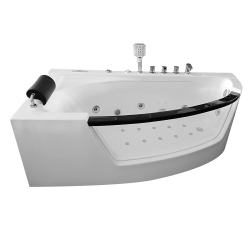 Wanna łazienkowa SPA z hydromasażem MO-0076 1-osobowa 170x85x59cm LEWA