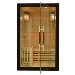 Sauna sucha z piecem MO-EA2 NERO 2-osobowa 121x106x192cm 2,3kW