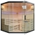 Sauna sucha z piecem MO-EA4C NERO 4-osobowa 180x180x200cm 6,0kW