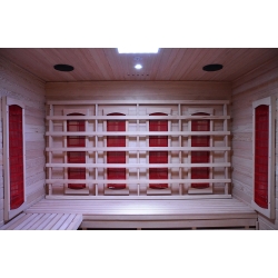 Sauna na podczerwień MO-EA4R BIANCO 4-osobowa 180x160x200cm