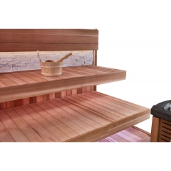 Sauna sucha z piecem MUE-1240 8-osobowa 300x200x210cm