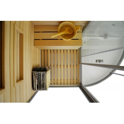 Kabino-sauna sucho-parowa z funkcją hydromasażu TROPEA BIAŁA LEWA 180x110x223cm