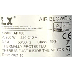 Pompa powietrza do wanien z hydromasażem PP-003 | AP-700 700W