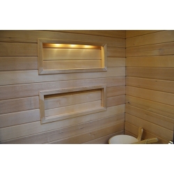 Kabino-sauna sucho-parowa z funkcją hydromasażu LAMEZIA CZARNA 180x110x223cm LEWA