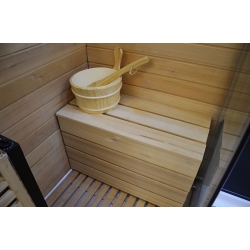 Kabino-sauna sucho-parowa z funkcją hydromasażu LAMEZIA CZARNA 180x110x223cm LEWA