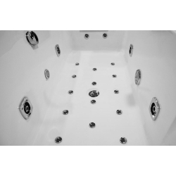 Wanna łazienkowa SPA z hydromasażem MO-1100 2-osobowa BIANCO 170x80x63cm