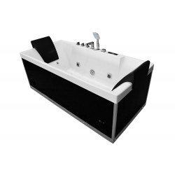 Wanna łazienkowa SPA z hydromasażem MO-1100 2-osobowa NERO 170x80x65cm