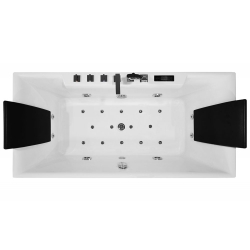 Wanna łazienkowa SPA z hydromasażem MO-1100 2-osobowa NERO 170x80x65cm