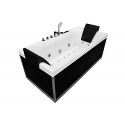 Wanna łazienkowa SPA z hydromasażem MO-1100 2-osobowa NERO 170x80x65cm