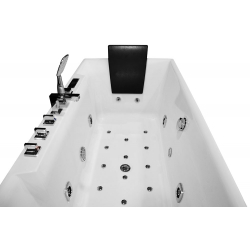 Wanna łazienkowa SPA z hydromasażem MO-1100 2-osobowa NERO 170x80x65cm