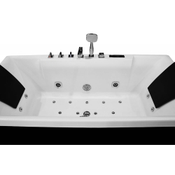 Wanna łazienkowa SPA z hydromasażem MO-1100 2-osobowa NERO 170x80x65cm