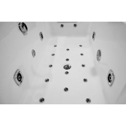 Wanna łazienkowa SPA z hydromasażem MO-1100 2-osobowa NERO 170x80x65cm