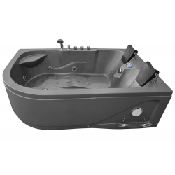 Wanna łazienkowa SPA z hydromasażem MO-1631 GRIGIO 2-osobowa 180x120x54cm PRAWA