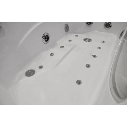 Wanna łazienkowa SPA z hydromasażem MO-1633 1-osobowa 168x86x60cm LEWA
