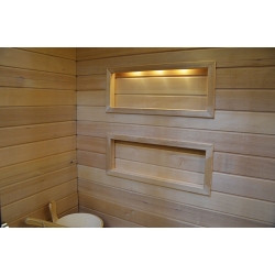 Kabino-sauna sucho-parowa z funkcją hydromasażu LAMEZIA CZARNA 180x110x223cm PRAWA