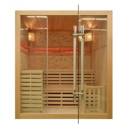 Sauna sucha z piecem MO-EA4K KAMIEŃ 4-osobowa 180x160x200cm 6,0kW