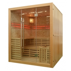 Sauna sucha z piecem MO-EA4K KAMIEŃ 4-osobowa 180x160x200cm 6,0kW