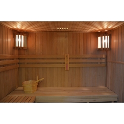 Sauna sucha z piecem MO-EA4B NERO 4-osobowa 180x160x200cm 6kW