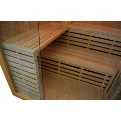 Sauna sucha z piecem MO-EA4B NERO 4-osobowa 180x160x200cm 6kW