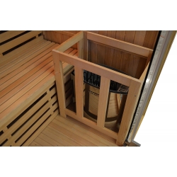 Sauna sucha z piecem MO-EA4B NERO 4-osobowa 180x160x200cm 6kW