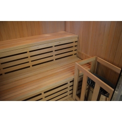 Sauna sucha z piecem MO-EA4B NERO 4-osobowa 180x160x200cm 6kW