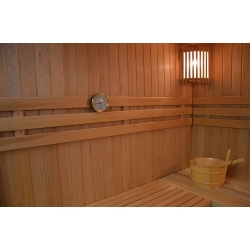 Sauna sucha z piecem MO-EA4B NERO 4-osobowa 180x160x200cm 6kW